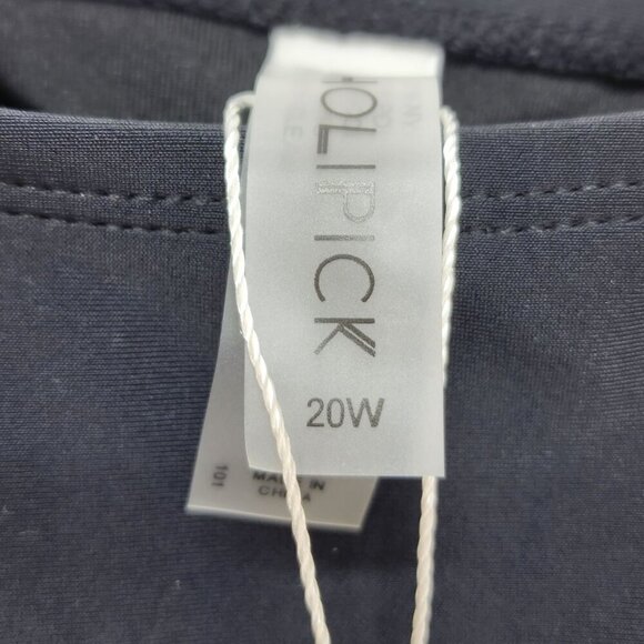 Holipick Womens Black Plus Size Swim Dress Adjustable Straps Size 20W - Picture 2 of 8